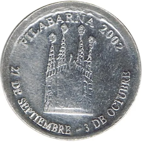 Medalla Filabarna 2002. Sagrada Familia. Gaudi. Plata