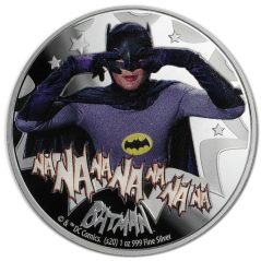 Moneda onza de plata 2$ Niue 2020 Batman'66.  - 1
