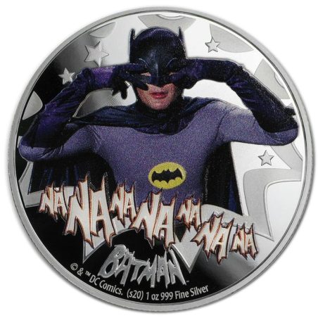 Moneda onza de plata 2$ Niue 2020 Batman'66.  - 1