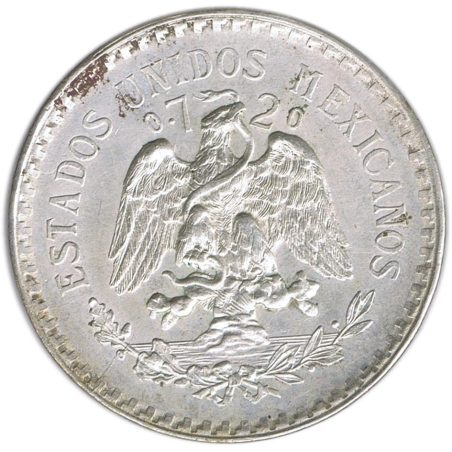 Moneda de plata 1 peso Mexico 1923.