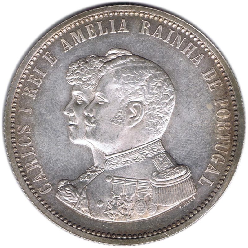 Moneda de plata 1000 Reis Portugal 1898 Descubrimiento de la India. - 1 Moneda de plata 1000 Reis Portugal 1898 Descubrimiento de la India. - 1