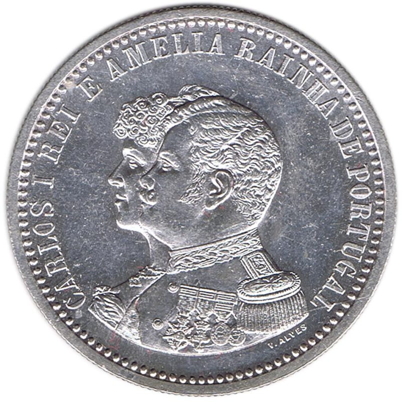 Moneda de plata 500 Reis Portugal 1898 Descubrimiento de la India. - 1 Moneda de plata 500 Reis Portugal 1898 Descubrimiento de la India. - 1