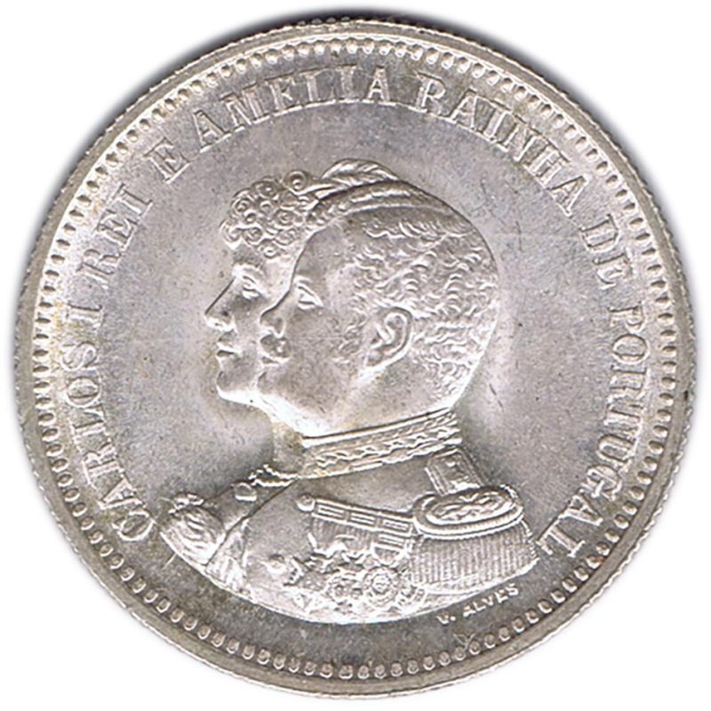 Moneda de plata 200 Reis Portugal 1898 Descubrimiento de la India. - 1 Moneda de plata 200 Reis Portugal 1898 Descubrimiento de la India. - 1