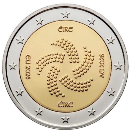 moneda conmemorativa 2 euros Irlanda 2026 Presidencia UE  - 1