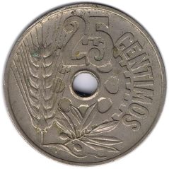 Moneda 25 céntimos 1934 República Española. MBC.
