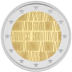 moneda conmemorativa 2 euros Croacia 2026 Radio y Televisión  - 1