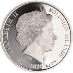 Moneda onza de plata 3.14$ Salomon 2020 Número Pi.