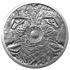 Moneda onza de plata 5 Rand Sudafrica 2020 Leopardo.
