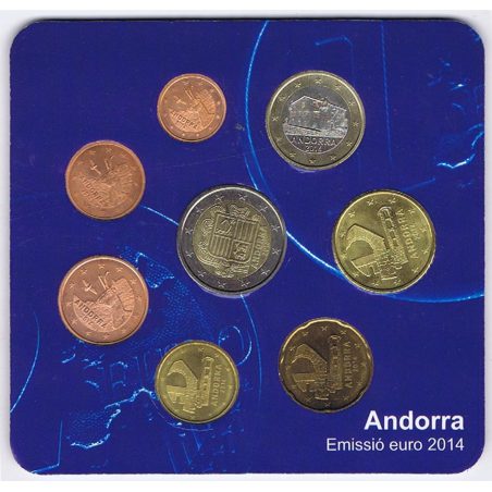 monedas euro serie Andorra 2014  - 1
