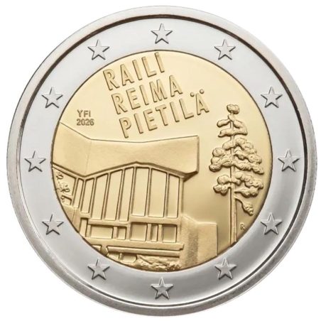 moneda conmemorativa 2 euros Finlandia 2026 Raili y Reim Pietilä.  - 1