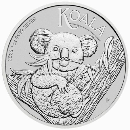 Moneda onza de plata 1$ Australia Koala 2026.  - 1