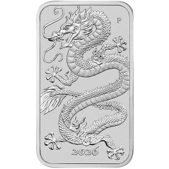 Moneda onza de plata Australia 1$ Dragón 2026. Lingote  - 1