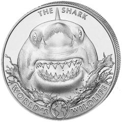 Moneda onza de plata 20 Francs Congo Tiburón 2026.  - 1