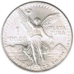 Moneda onza de plata Mexico 1988 Libertad.  - 1