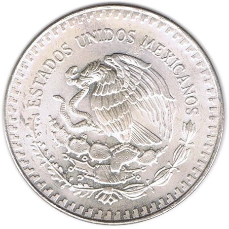 Moneda onza de plata Mexico 1988 Libertad.