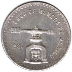 Moneda onza de plata Mexico 1980.  - 1