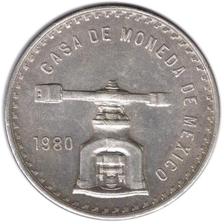 Moneda onza de plata Mexico 1980.  - 1