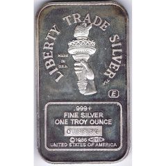 Lingote onza de plata EEUU Liberty 1988.