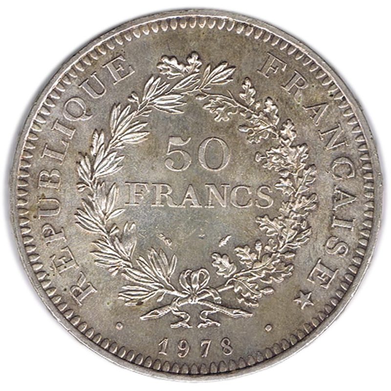 Moneda de plata 50 francos Francia 1978. - 1 Moneda de plata 50 francos Francia 1978. - 1
