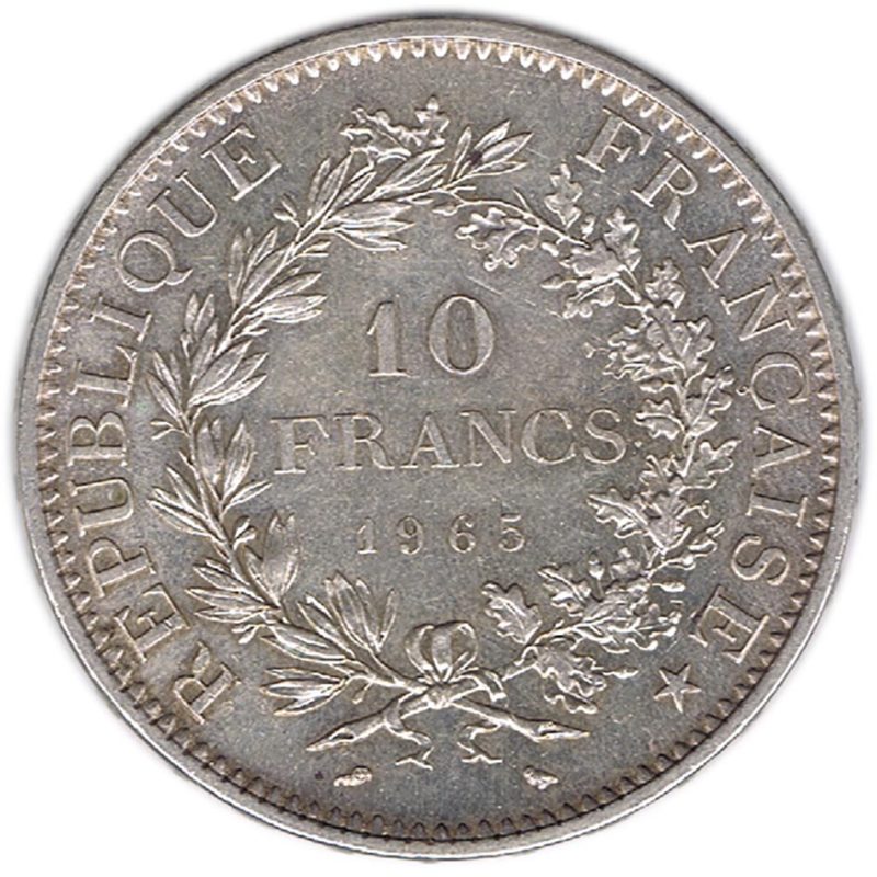 Moneda de plata 10 francos Francia 1965. - 1 Moneda de plata 10 francos Francia 1965. - 1