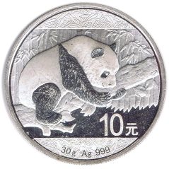Moneda de plata 10 yuan China Oso Panda 2016  - 1