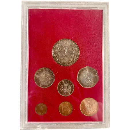 Estuche de monedas Reino Unido 1977 Jubileo Isabel II. Cuproniquel