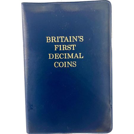 Estuche de monedas Gran Bretaña 5 Primeras Monedas Decimales.