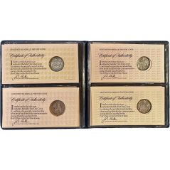 Sobres Medallísticos 1974 Grandes Británicos. 4 onzas de plata