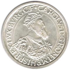 Moneda de plata 5 Ecu Belgica 1987 Carlos V.  - 1