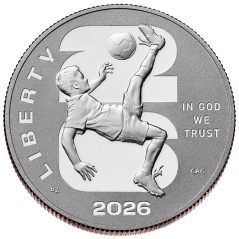 Moneda Half Dollar EEUU 2026 FIFA WORLD CUP. Proof