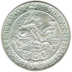 Moneda de plata 100 schilling Austria 1977 Casa de la Moneda de Hall.  - 1