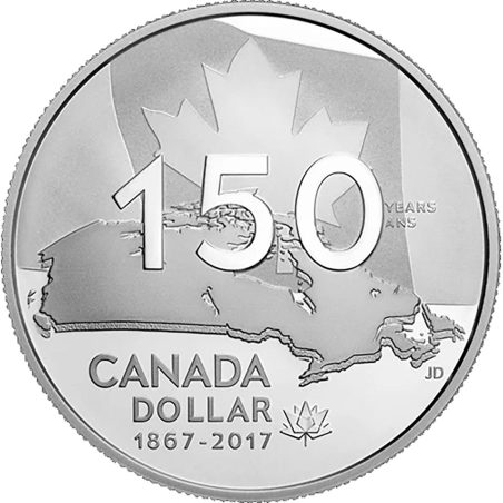 Canada 1$ 2017 150 Aniversario Confederación Canadiense. Plata Proof.  - 1