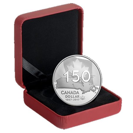 Canada 1$ 2017 150 Aniversario Confederación Canadiense. Plata Proof.