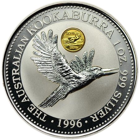 Moneda onza de plata 1$ Australia Kookaburra 1996. La Maja de Goya.  - 1