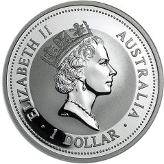 Moneda onza de plata 1$ Australia Kookaburra 1996. La Maja de Goya.