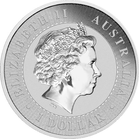 Moneda onza de plata 1$ Australia Canguro 2016. Con oro.