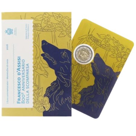 moneda conmemorativa 2 euros San Marino 2026 San Francisco de Asis