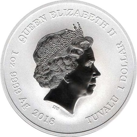 Moneda onza de plata 1$ Tuvalu 2018 Black Panther. Marvel.