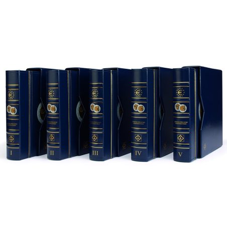 LEUCHTTURM OPTIMA Set 6 Albumes preimpresos monedas 2€.  - 1