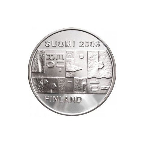 moneda Finlandia 10 Euros 2003 (Chydenius) (estuche proof)