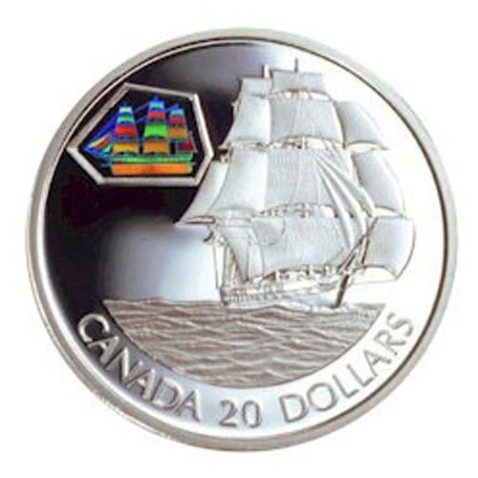 Canada 20$ (2001) Serie transportes plata holograma (3)