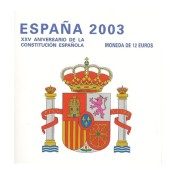 Cartera oficial euroset 12 Euros España 2003