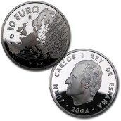 Moneda 2004 Ampliación Unión Europea 10 euros. Plata.