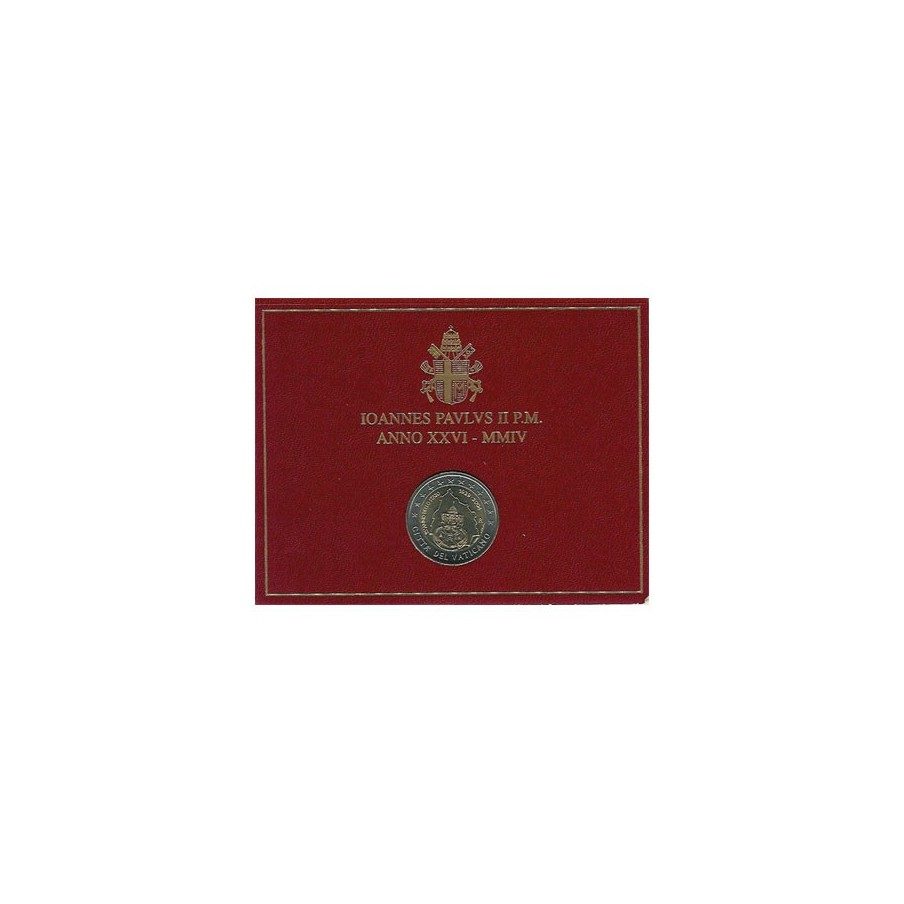 moneda conmemorativa 2 euros Vaticano 2004. Estuche Oficial.