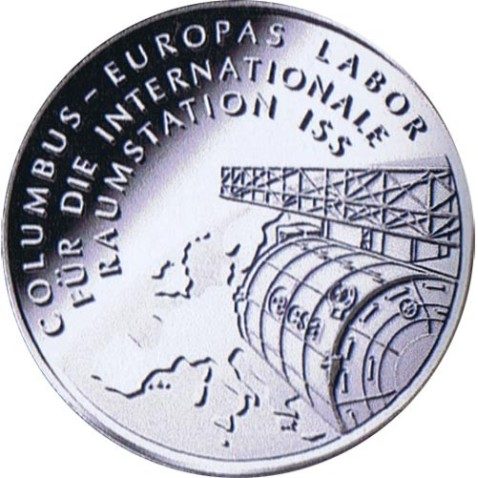 moneda Alemania 10 Euros 2004 D. Estación espacial ISS