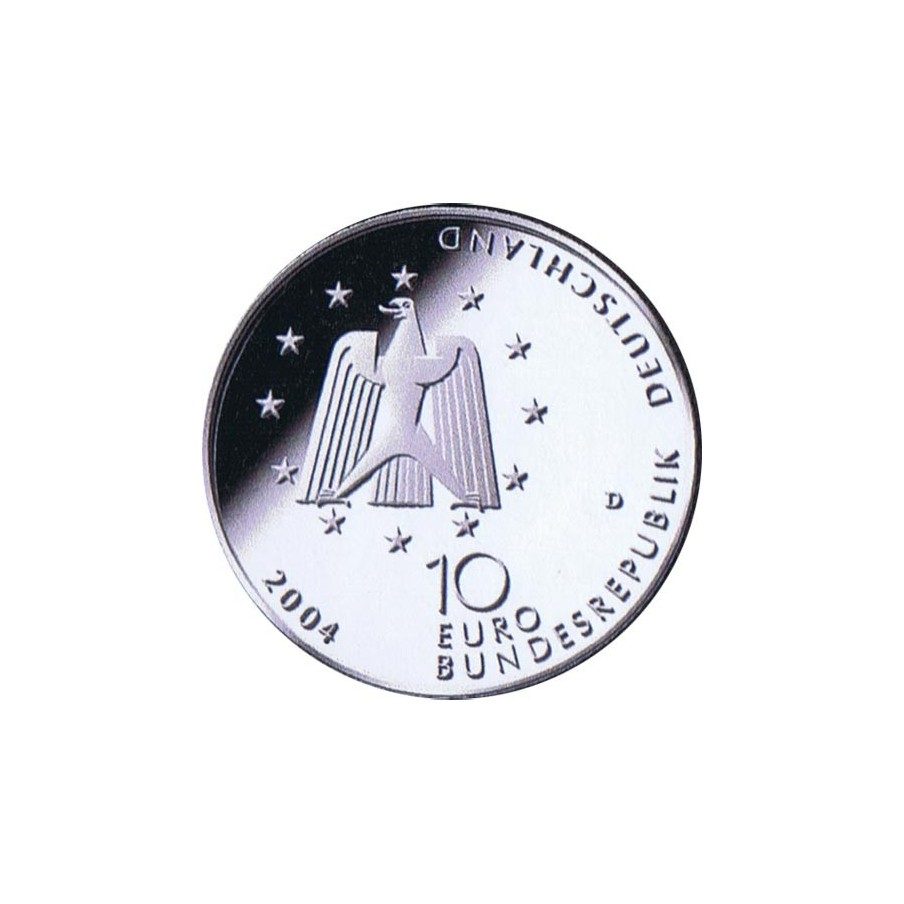 moneda Alemania 10 Euros 2004 D. Estación espacial ISS