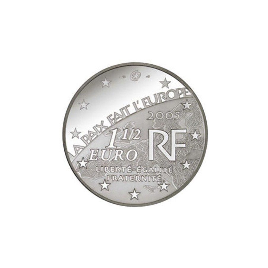 Moneda Francia 1 1/2 euro 2005 Paz y Libertad