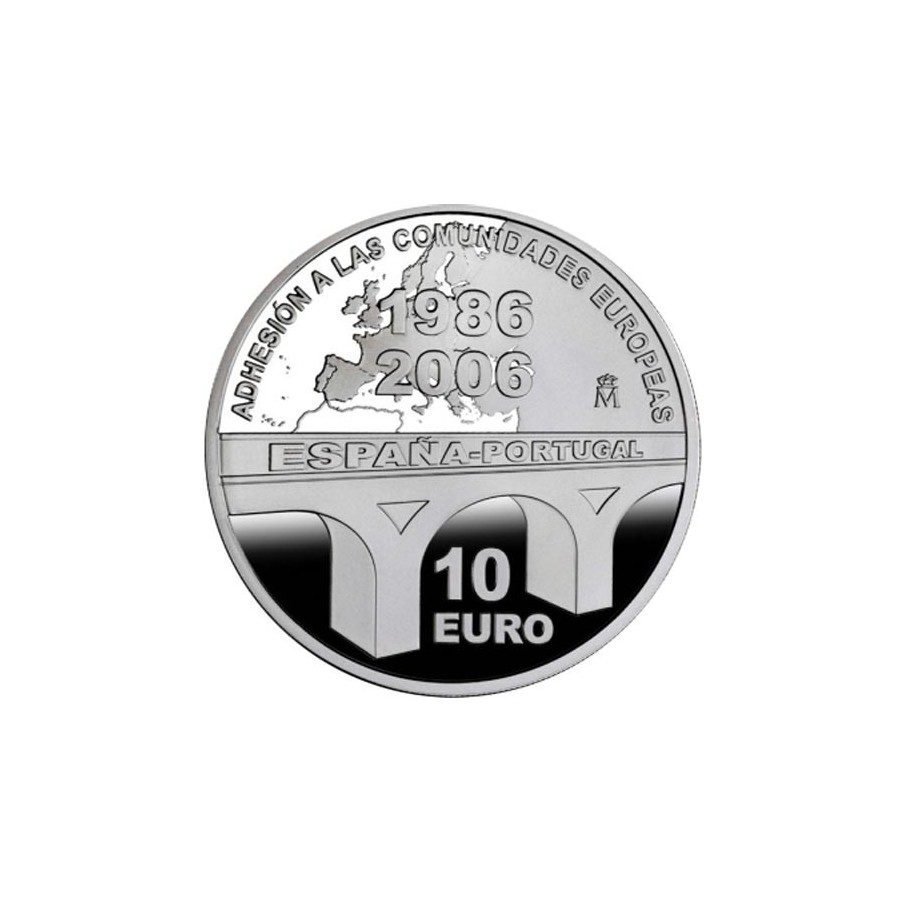 Moneda 2006 XX aniversario CE 10 euros. Plata.