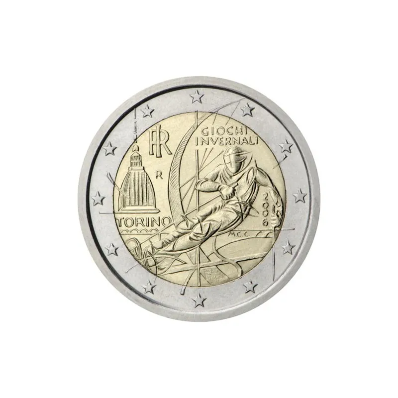 moneda conmemorativa 2 euros Italia 2006.