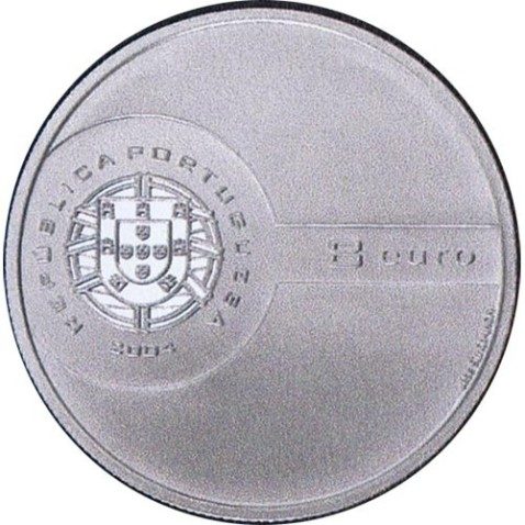 Portugal 8 Euros 2004 UEFA El chute. Plata.